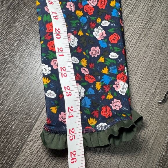 The Upside Royal Garden Floral Ruffle Midi Yoga Pants & Ballet Bra Set Size 6 - Picture 15 of 16